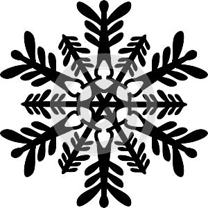 Christmas Geometric Snowflake Snow Crystal Vector Decoration