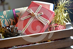 Christmas gift box decoration celebration holiday