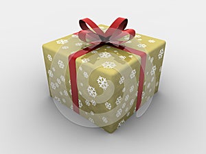 Christmas gift box isolated
