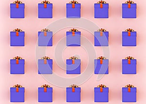 Christmas gift boxes on a pink background. colorful gifts box. Valentine concept Concept of holidays, shopping, sale, discounts.