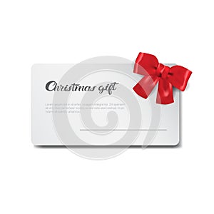 Christmas Gift Card New Year Present Certificate Template Icon