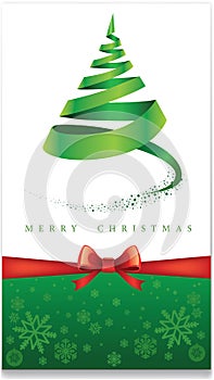Christmas gift card with Traditional decorations and garlands for Christmas time photo