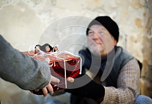 Christmas gift for homeless man