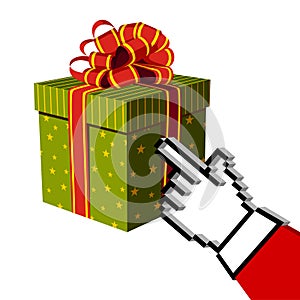 Christmas gift and Santa buying online