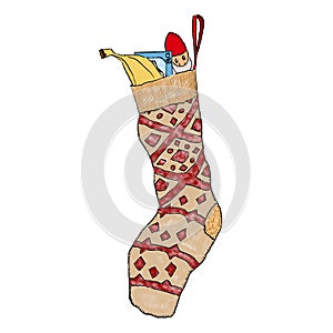 Christmas gift sock in