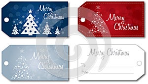 Christmas gift tag set vector