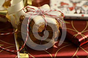 Christmas gifts with cinnamon stars