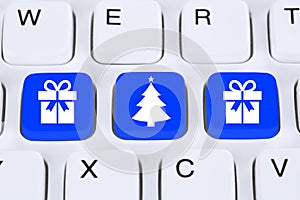 Christmas gifts gift online shopping ordering internet shop concept