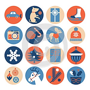 Christmas gifts icons