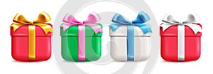 Christmas gifts set vector design. Christmas gift boxes for surprise and present