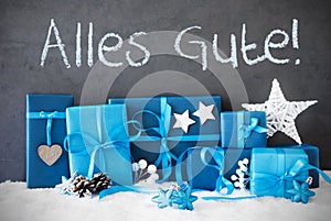 Christmas Gifts, Snow, Alles Gute Means Best Wishes