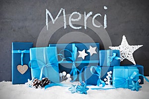 Christmas Gifts, Snow, Merci Means Thank You