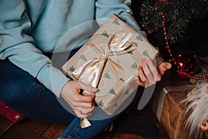 Christmas gifts under the GREEN  Christmas tree