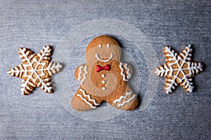 Christmas ginger man and star cookies