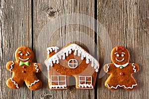 Christmas gingerbread couple and house cookies