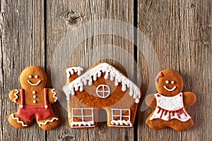 Christmas gingerbread couple and house cookies