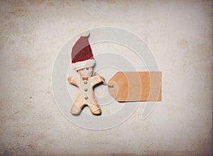 Christmas gingerbread man cookie