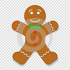 Christmas gingerbread man cookie