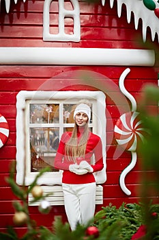 Christmas girl at the Christmas market