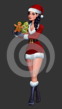 Christmas girl with cookies