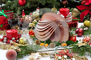 Christmas Glazed Ham photo