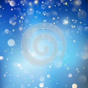 Christmas glowing Blue Template. EPS 10 vector