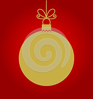 Christmas gold bauble