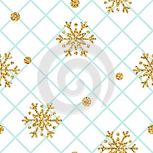Gold snowflake Christmas background