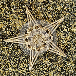 Christmas Gold Star Decoration