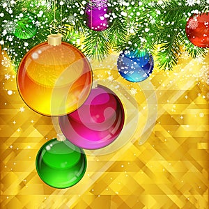 Christmas golden background