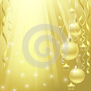 Christmas golden background