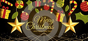 christmas golden background design