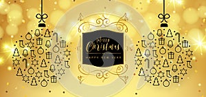 christmas golden background design