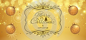 christmas golden background design