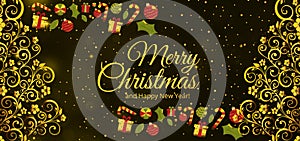 christmas golden background design