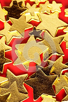 Christmas golden decoration with gold star