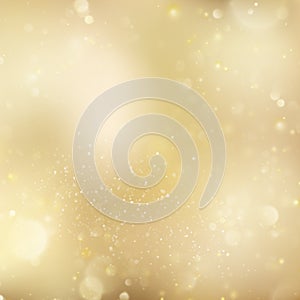 Christmas golden holiday glowing background. EPS 10 vector