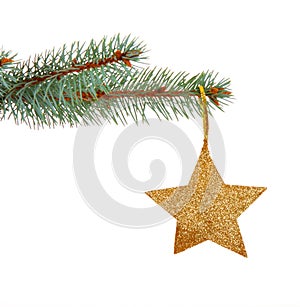 Christmas golden star