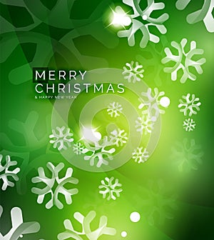 Christmas green abstract background