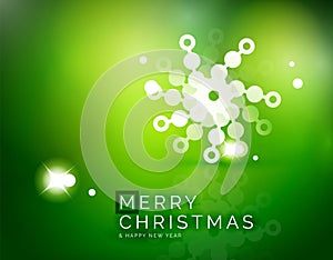 Christmas green abstract background