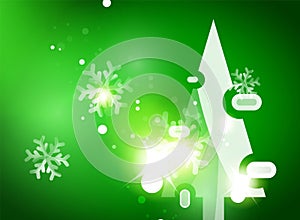 Christmas green abstract background