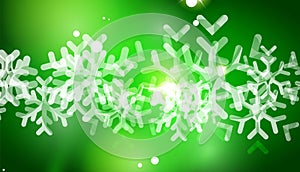Christmas green abstract background
