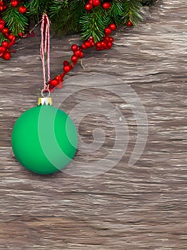 Christmas green balls