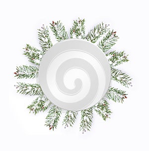 Christmas green framework isolated on white background