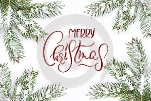 Christmas green framework isolated on white background