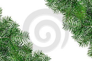 Christmas green framework isolated on white background