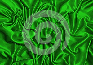 Christmas green sateen