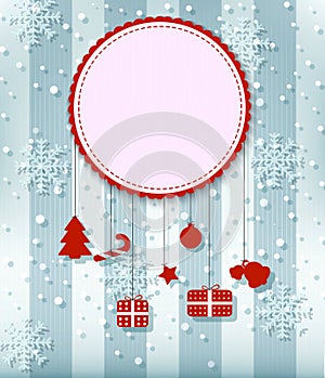 Christmas Greeting Card. with big free space for your advertising