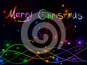 Christmas greeting card, holiday disco banner