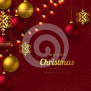 Christmas greeting card, New Year design